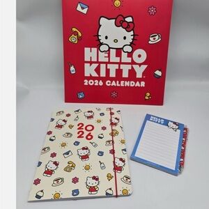 Hello Kitty Red and White 2026 Calendar & Planner Set